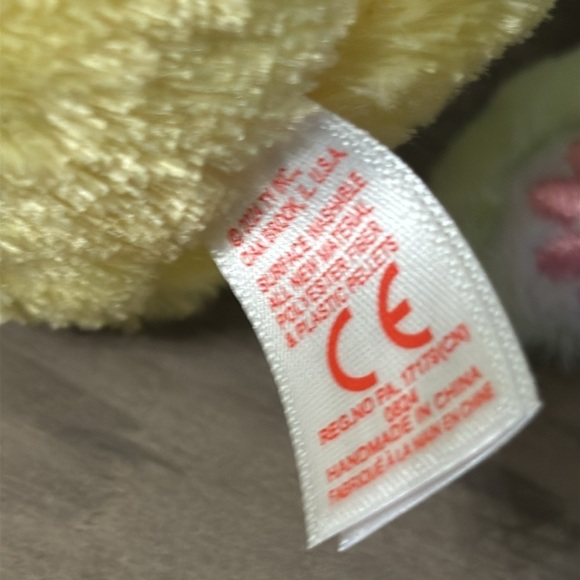 NWT TY Beanie Babies Yellow Chick and Green Bunny Plush Set MARIGOLD AND FERN - Picture 6 of 13